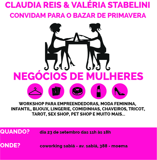 convite negocios de mulheres BAZAR DE PRIMAVERA